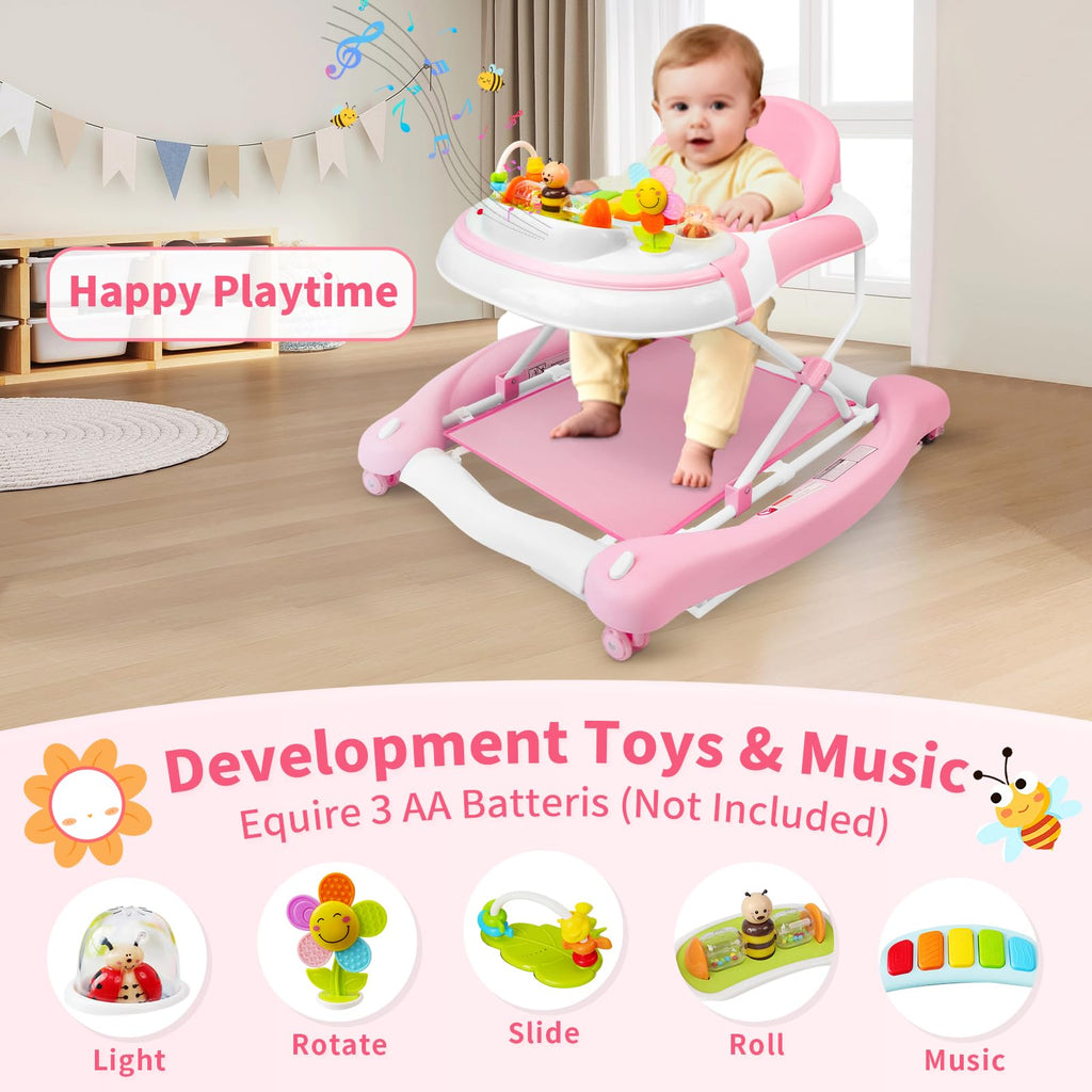 5 in 1 Foldable Baby Walker with Wheels and Bouncer N13050