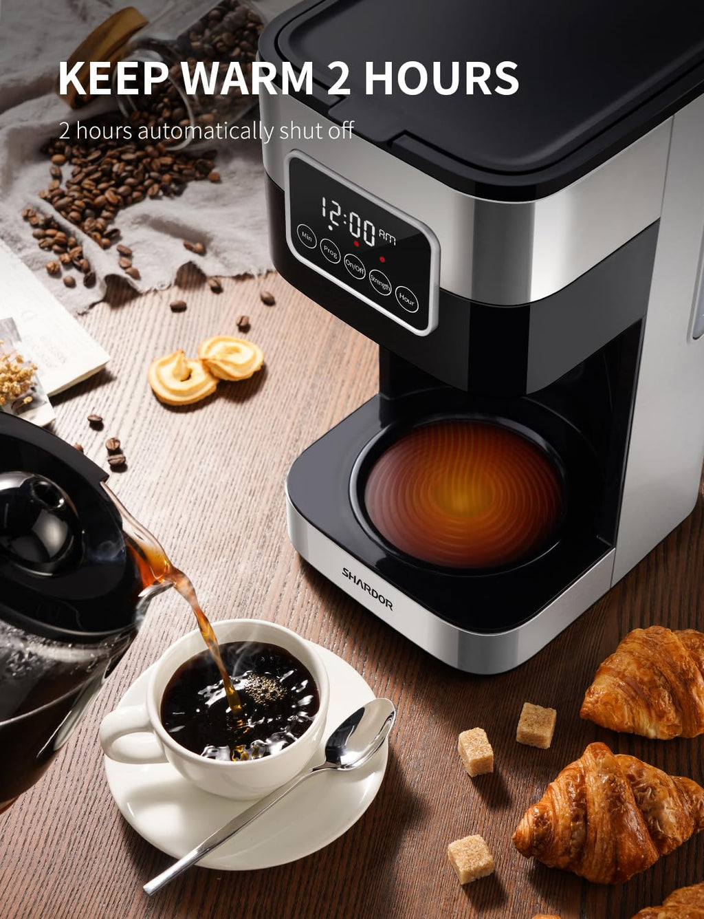 10-Cup Programmable Drip Coffee Maker with Permanent Filter H511