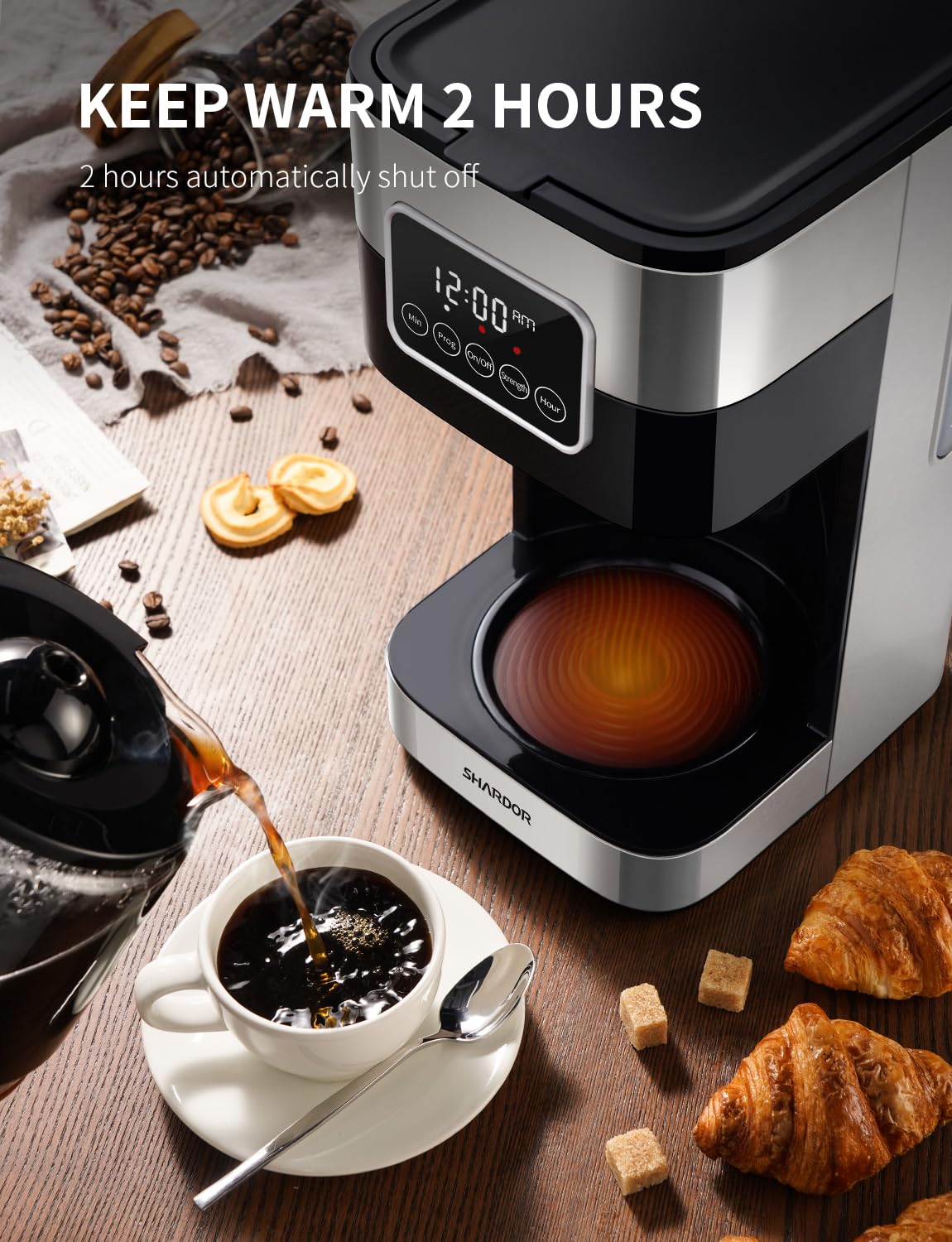10-Cup Programmable Drip Coffee Maker with Permanent Filter H511