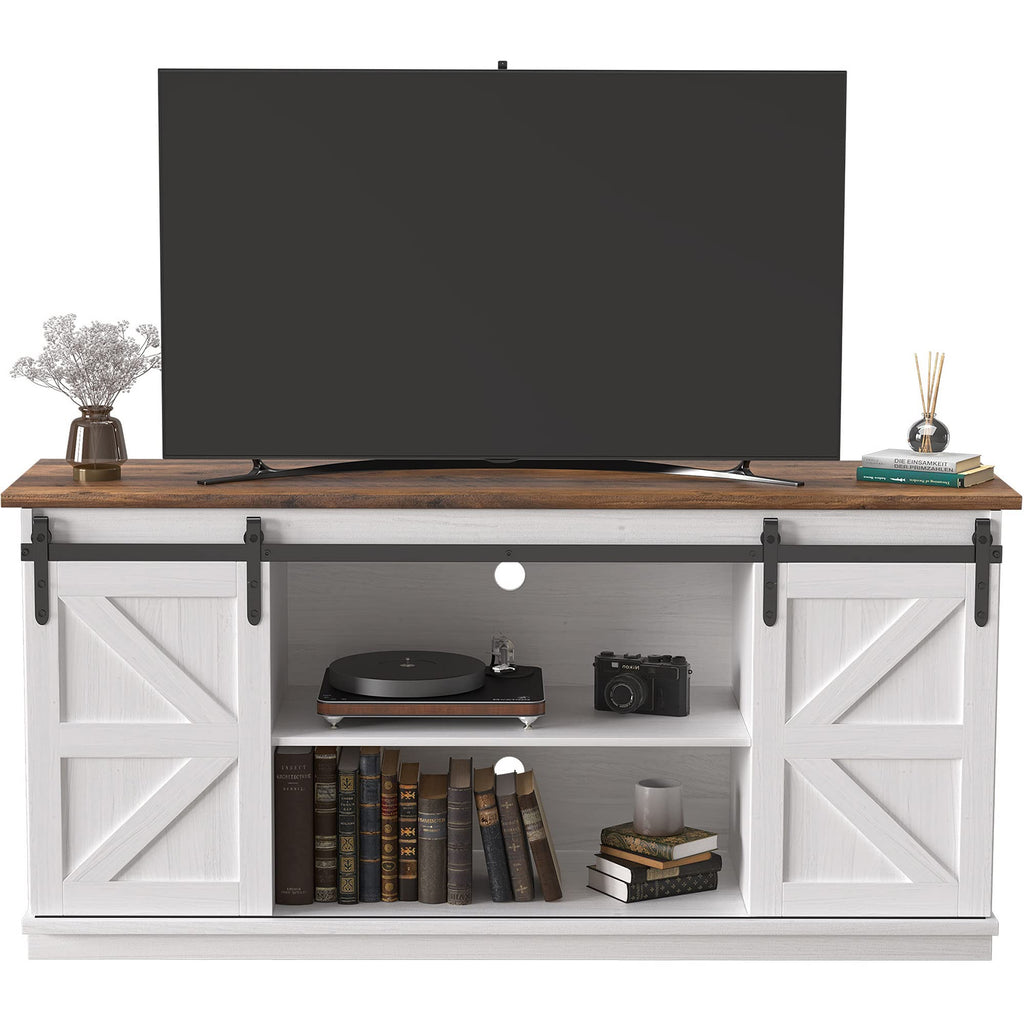 Bright White TV Stand for 65 Inch TV Q2117