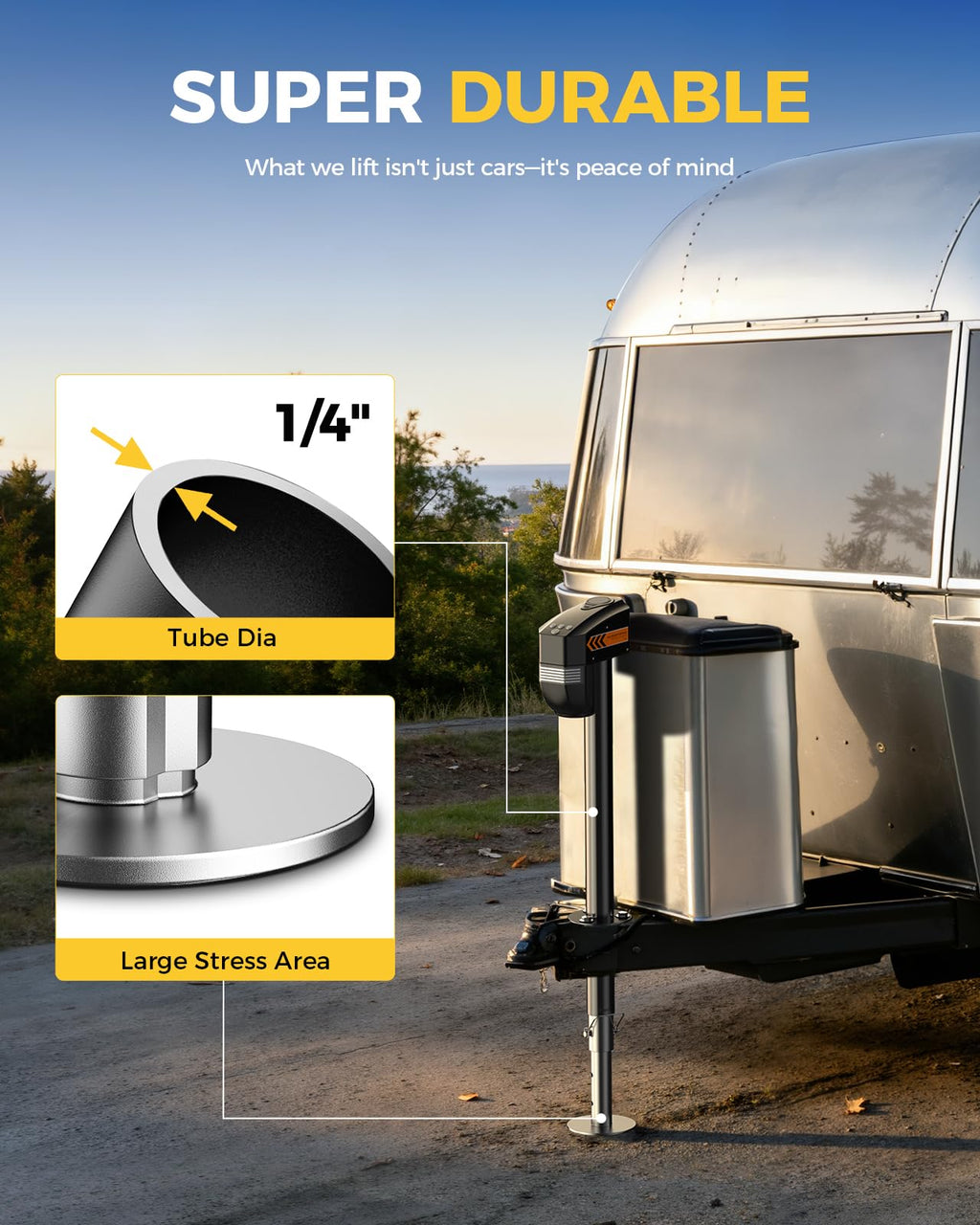 Electric Trailer Jack 5000lbs with Remote L3690