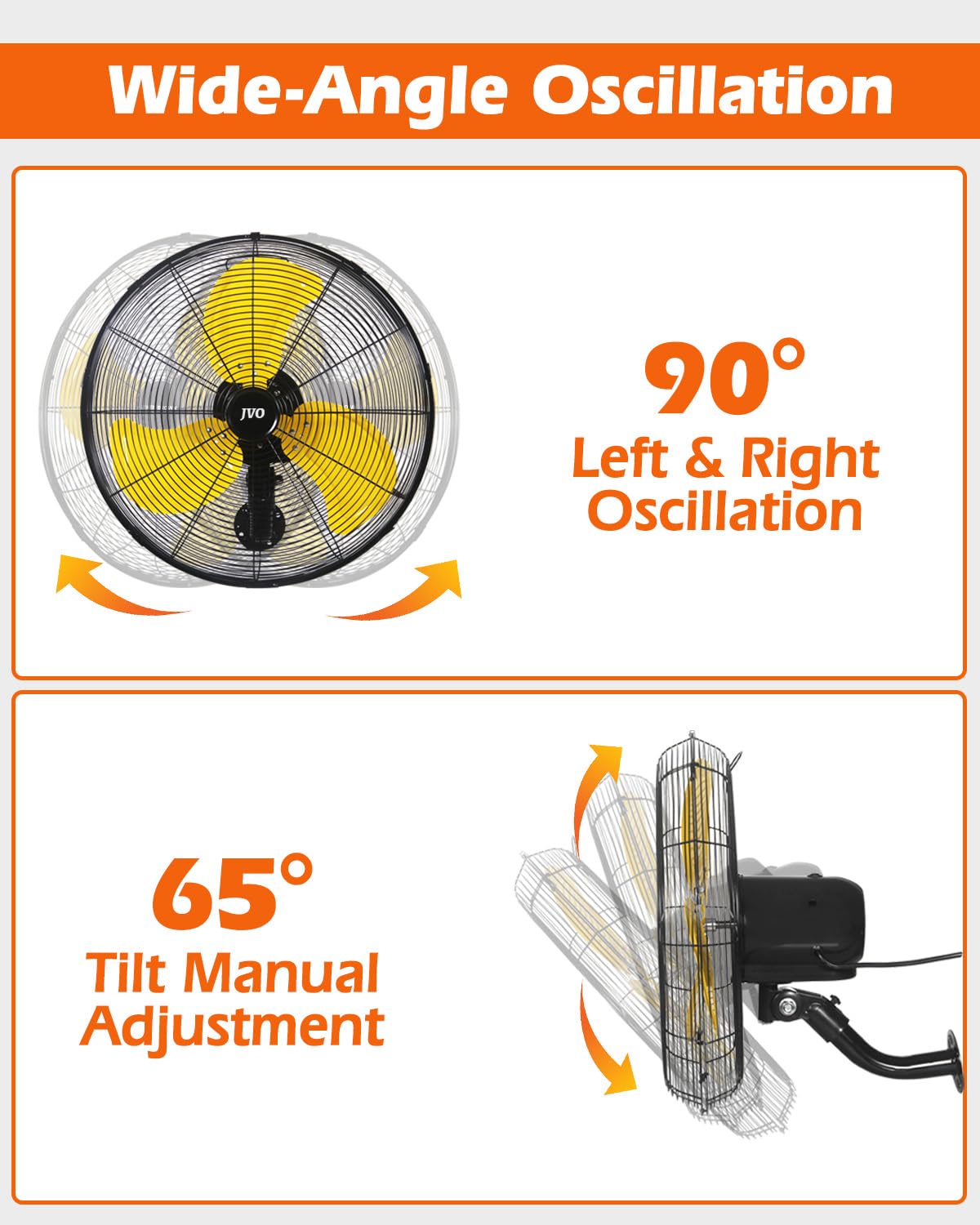 20 inch High Velocity Oscillating Wall Mount Fan K773992