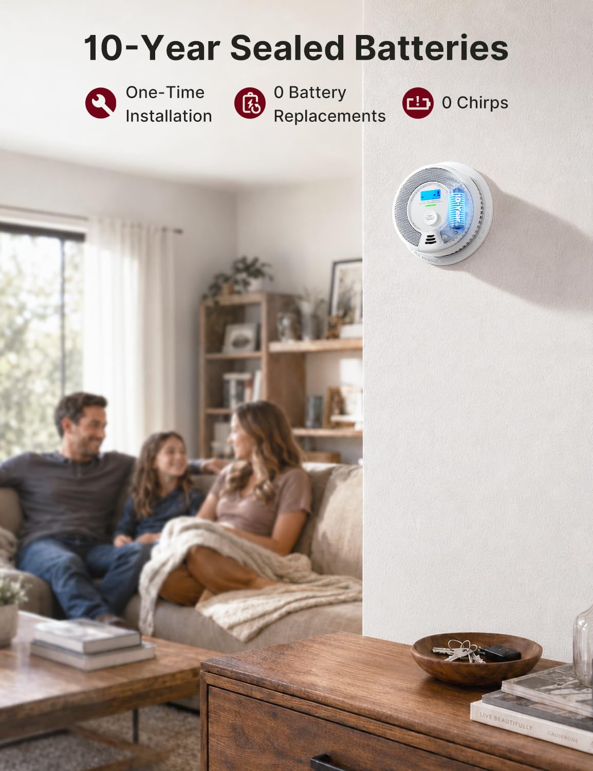 Smoke and Carbon Monoxide Detector Combo 3-Pack T850981