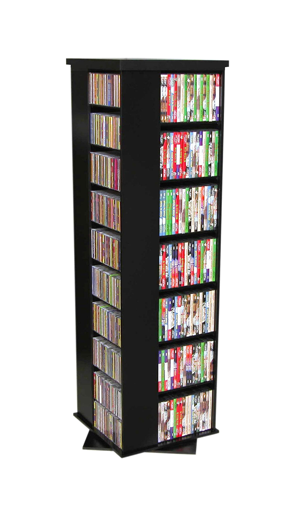 Black 4-Sided Revolving Media Tower R872