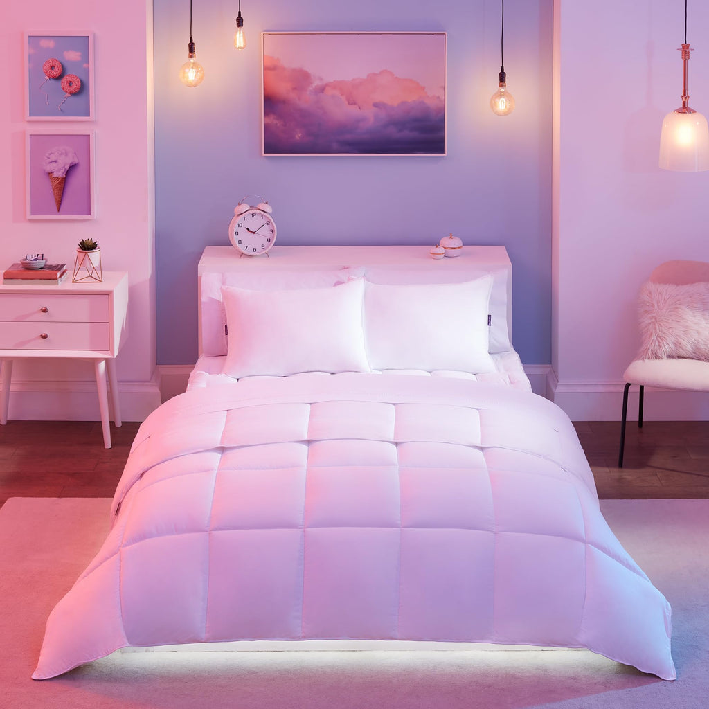 King Size Set of 2 Down Alternative Bed Pillows U350315