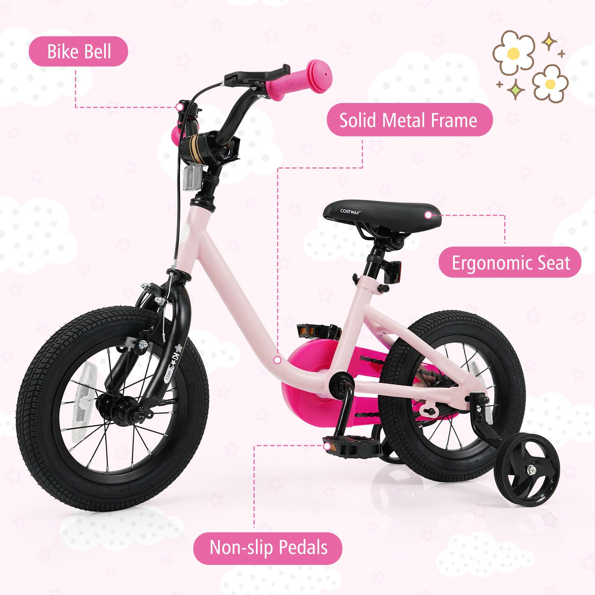 12 14 16 Inch Kids Bike with Training Wheels L79574