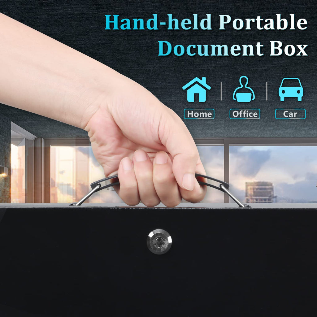 Fire Resistant Document Lock Box with Key D1068