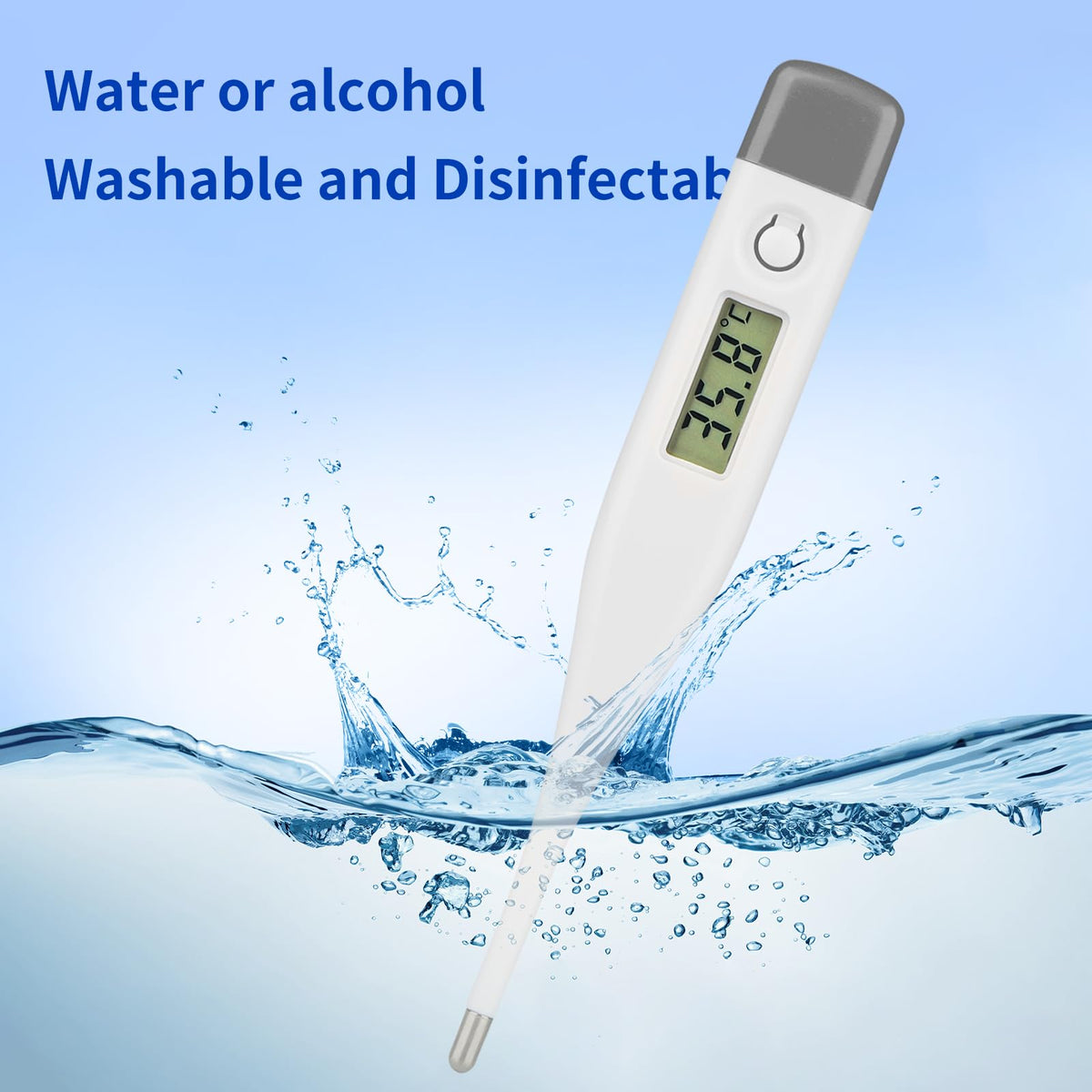 Digital Thermometer LCD Display Grey F807