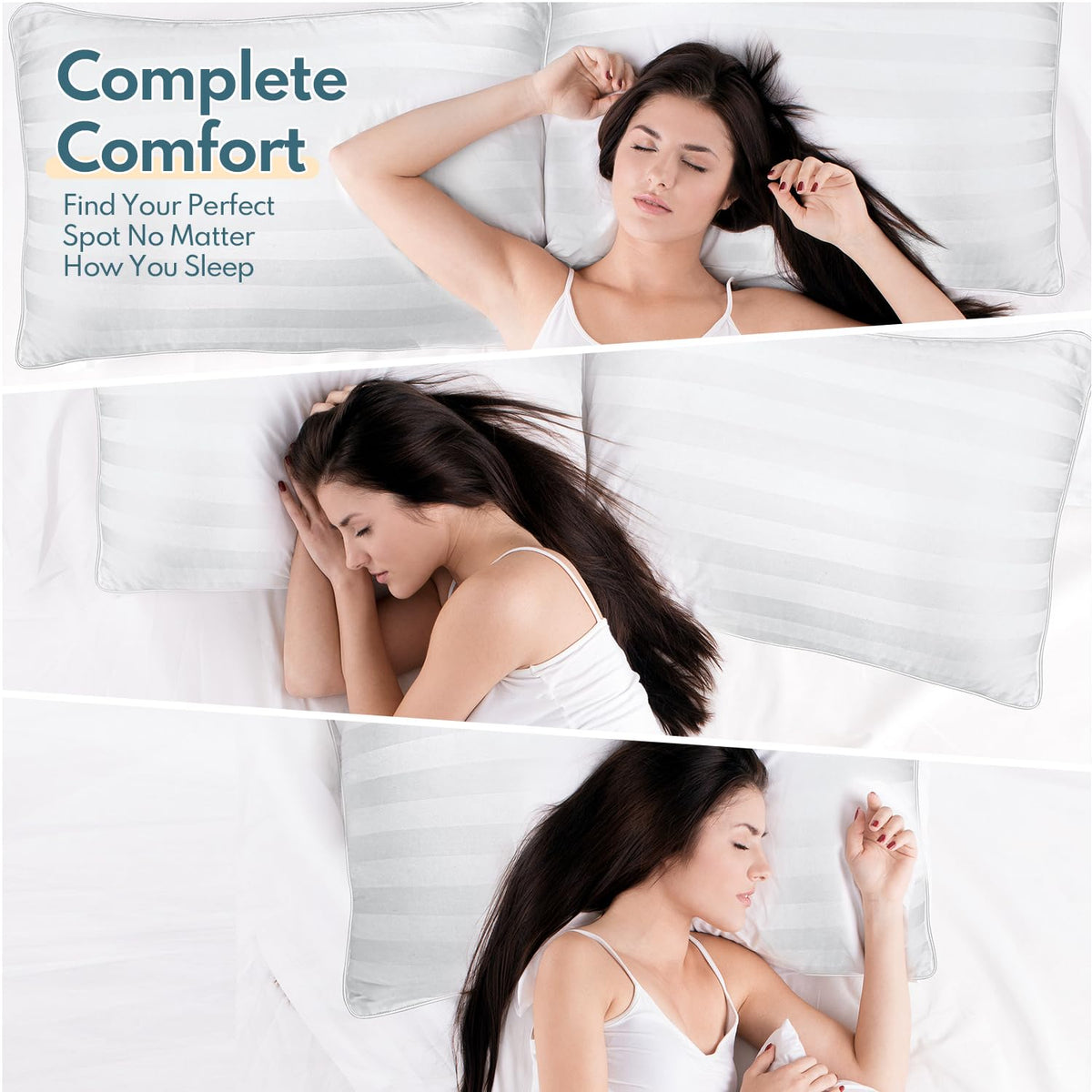 King Size Set of 2 Soft Sleeping Pillow P79309
