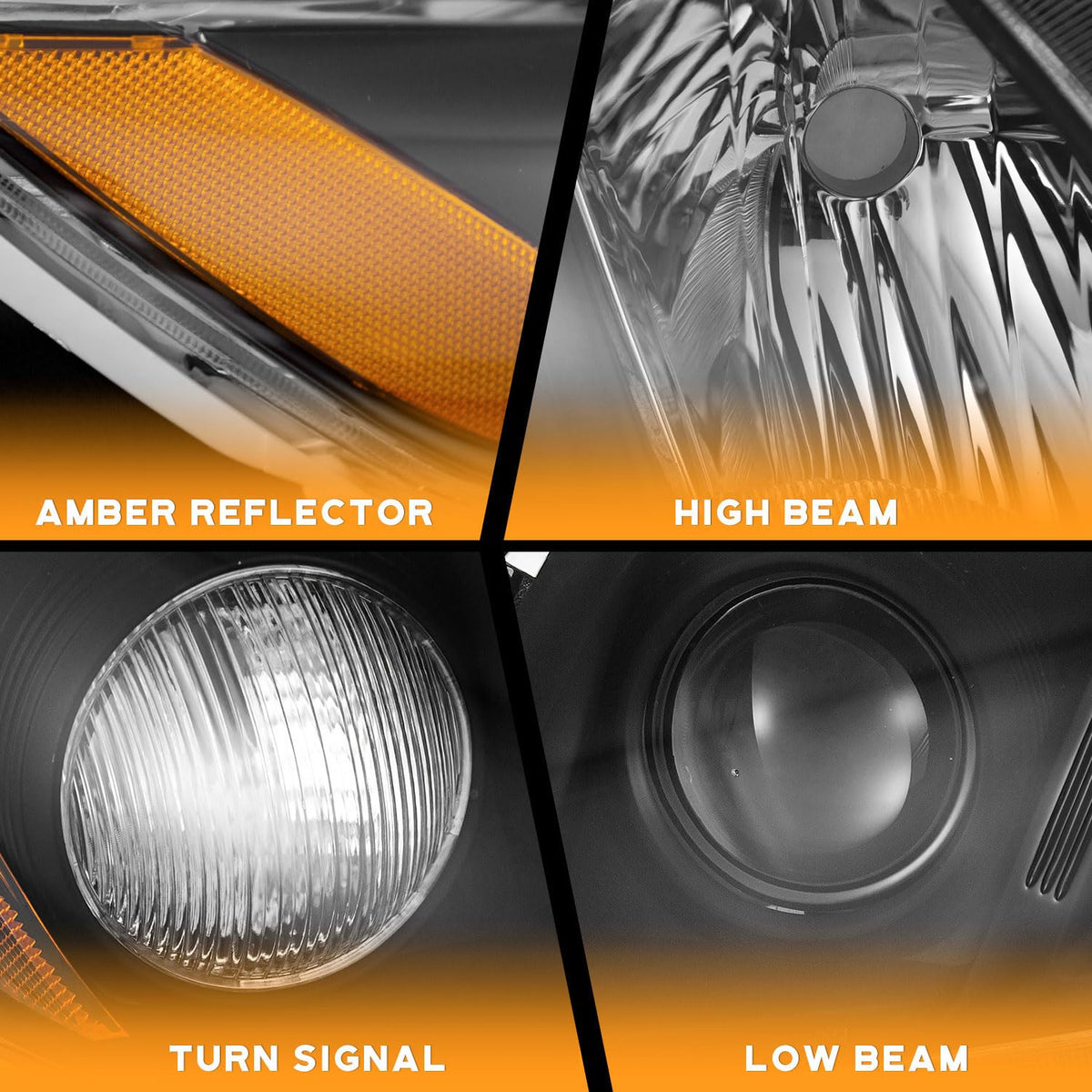Anti-Fogging Headlights Assembly with LED Parking Light Bulbs 4 Pack P508711