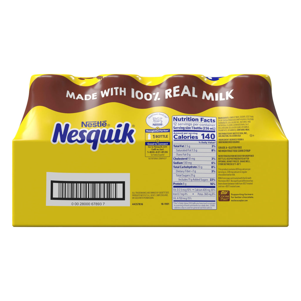 Lowfat Chocolate Milk 8 Fl Oz 12 Pack N598