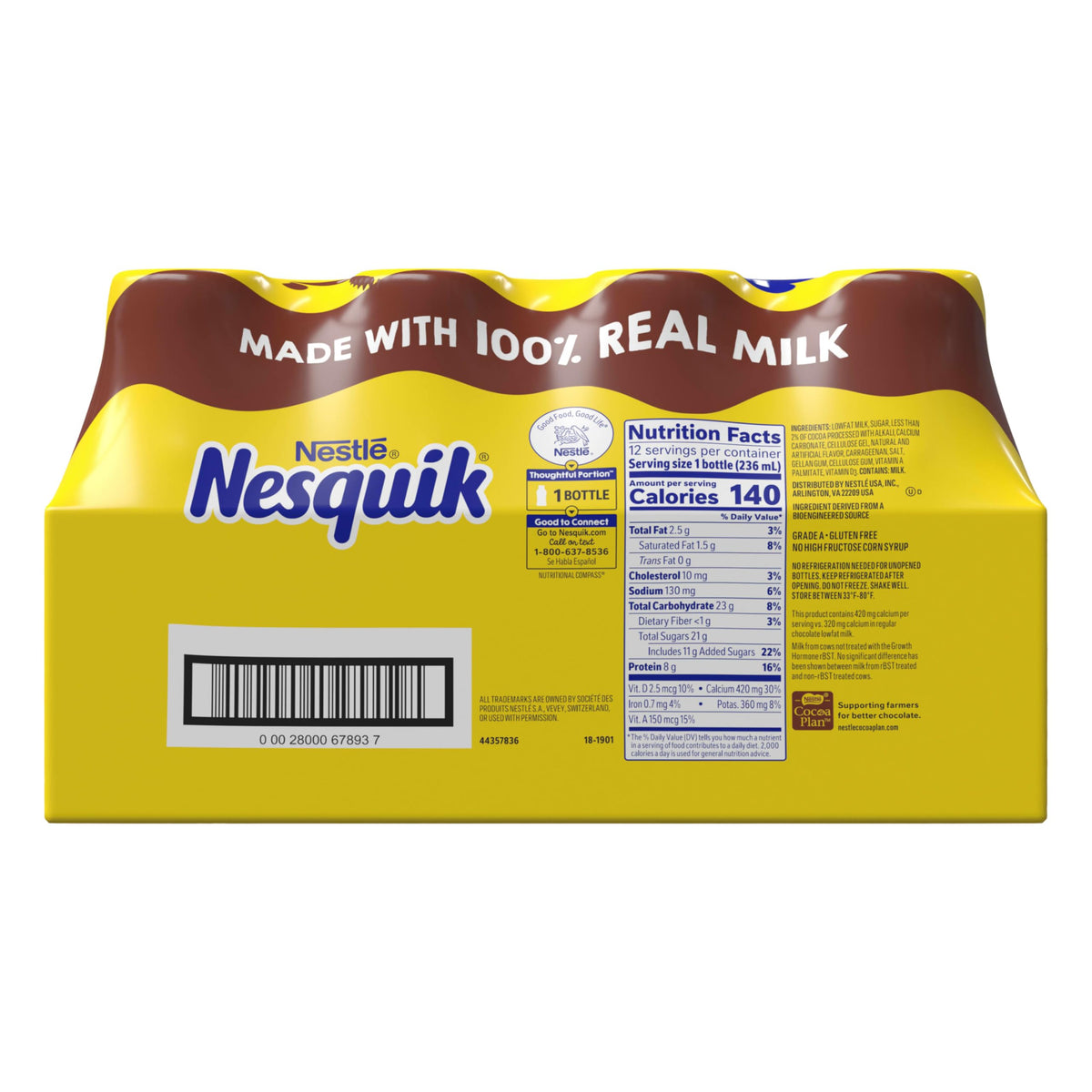 Lowfat Chocolate Milk 8 Fl Oz 12 Pack N598