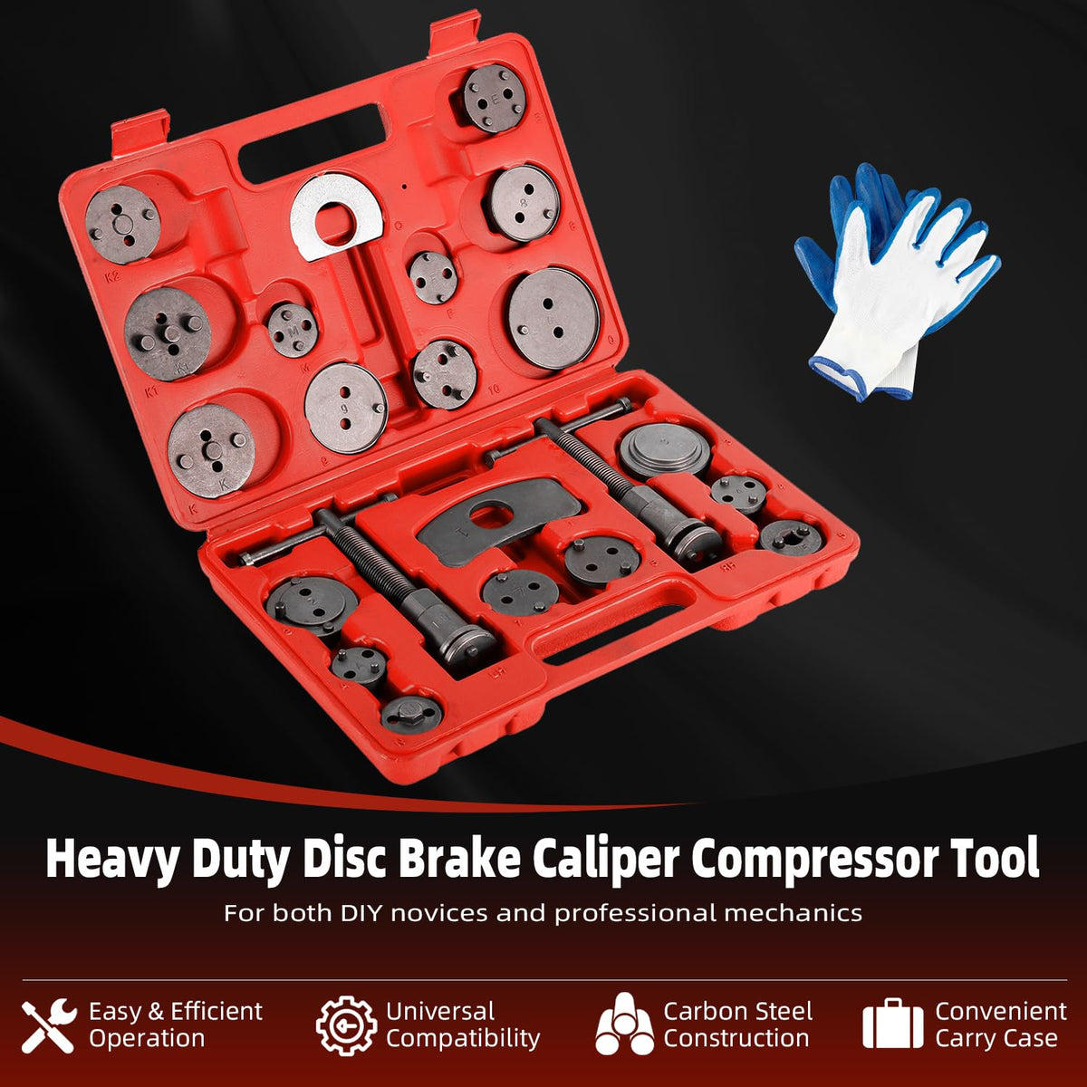 Disc Brake Caliper Compressor Wind Back Tool 24pc Q306