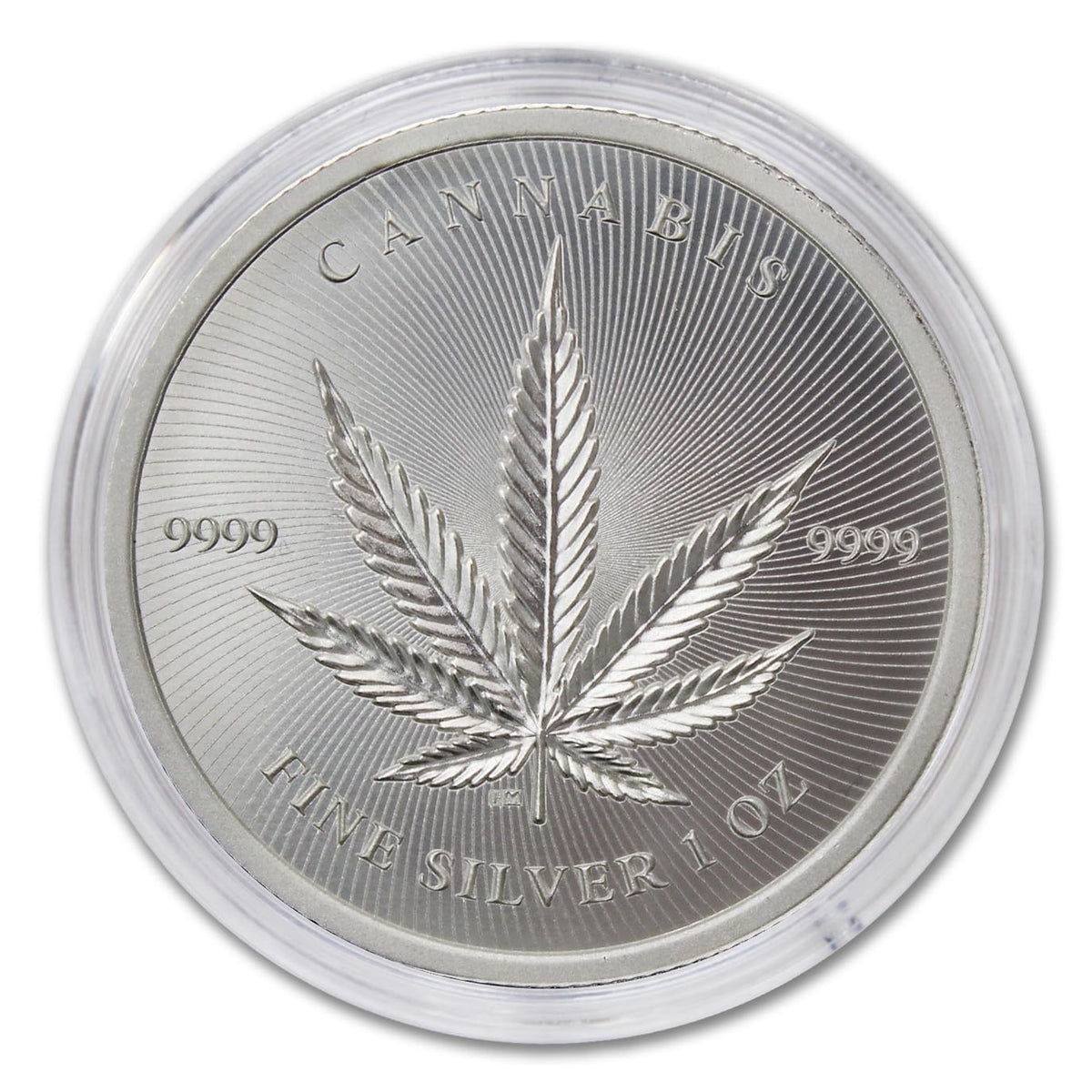 1 oz Silver Cannabis Coin Brilliant Uncirculated in Capsule L4209