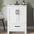 24" White Bathroom Vanity with Sink V433