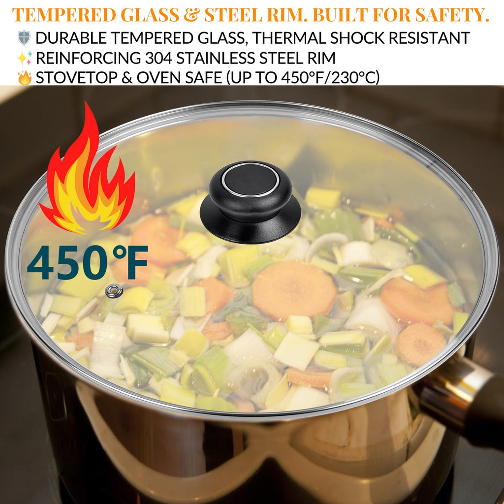 12 Inch Tempered Glass Lid for Frying Pan & Skillet W355