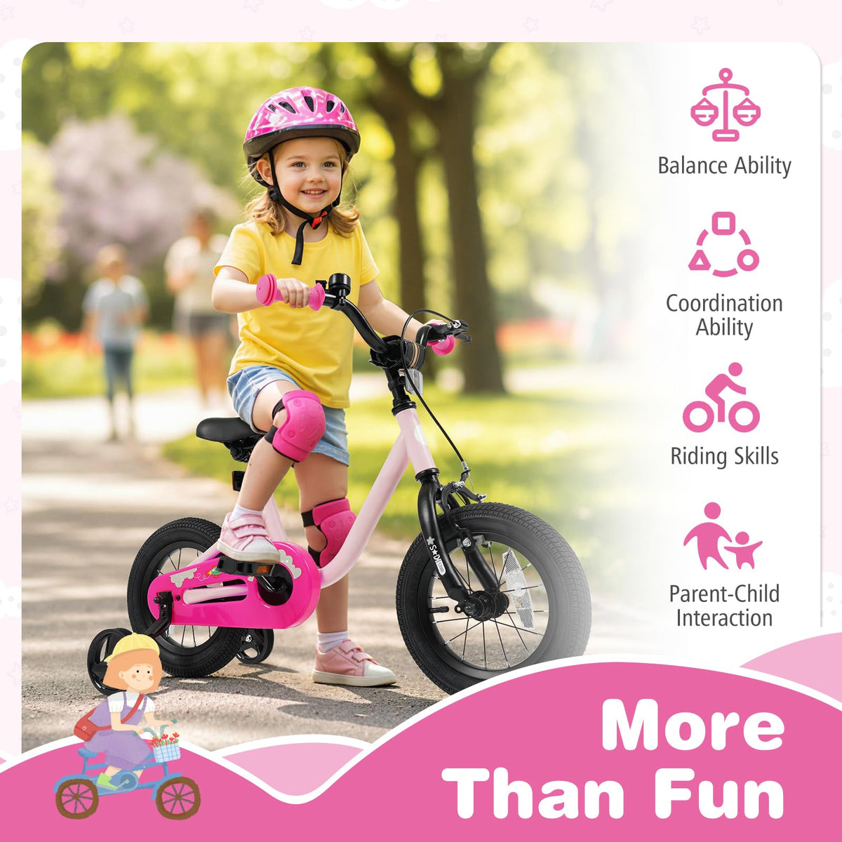 12 14 16 Inch Kids Bike with Training Wheels L79574