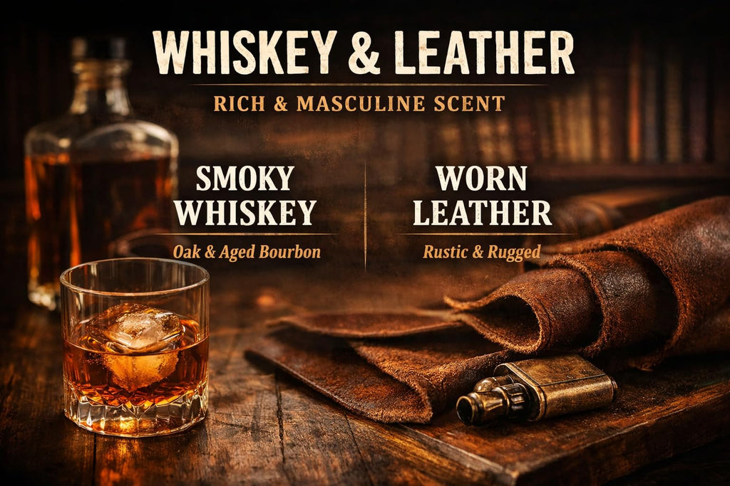 Leather & Whiskey Scented 16 oz Soy Wax Candle E78893
