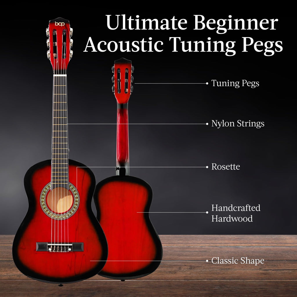 30in Kids Acoustic Guitar Starter Kit with Case I4222
