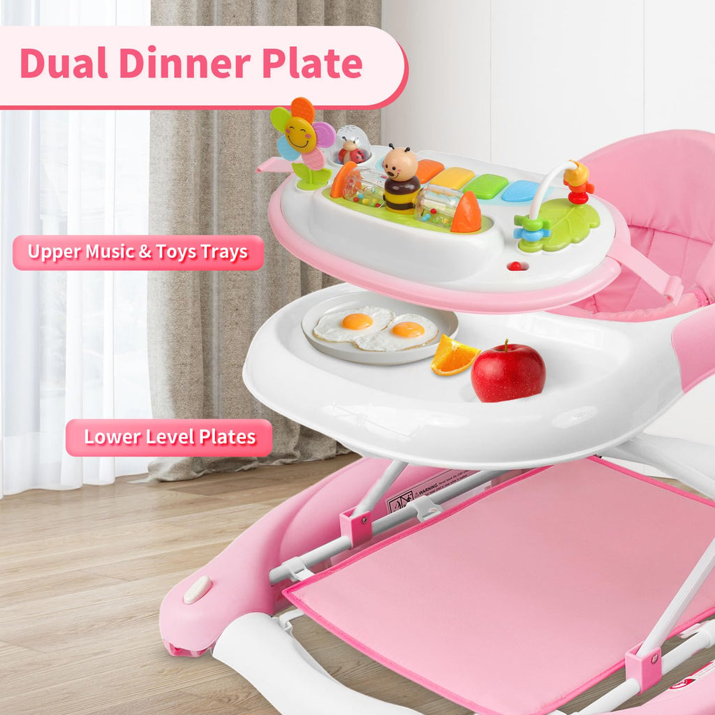 5 in 1 Foldable Baby Walker with Wheels and Bouncer N13050