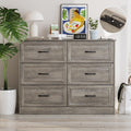 Ash Grey 6 Drawer Wood Dresser H3429