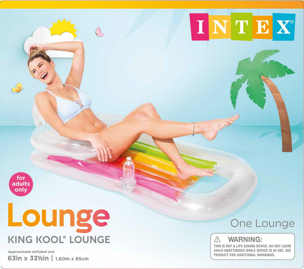 Inflatable Lounge Blue & Pearlescent Silver 2 Pack T17086