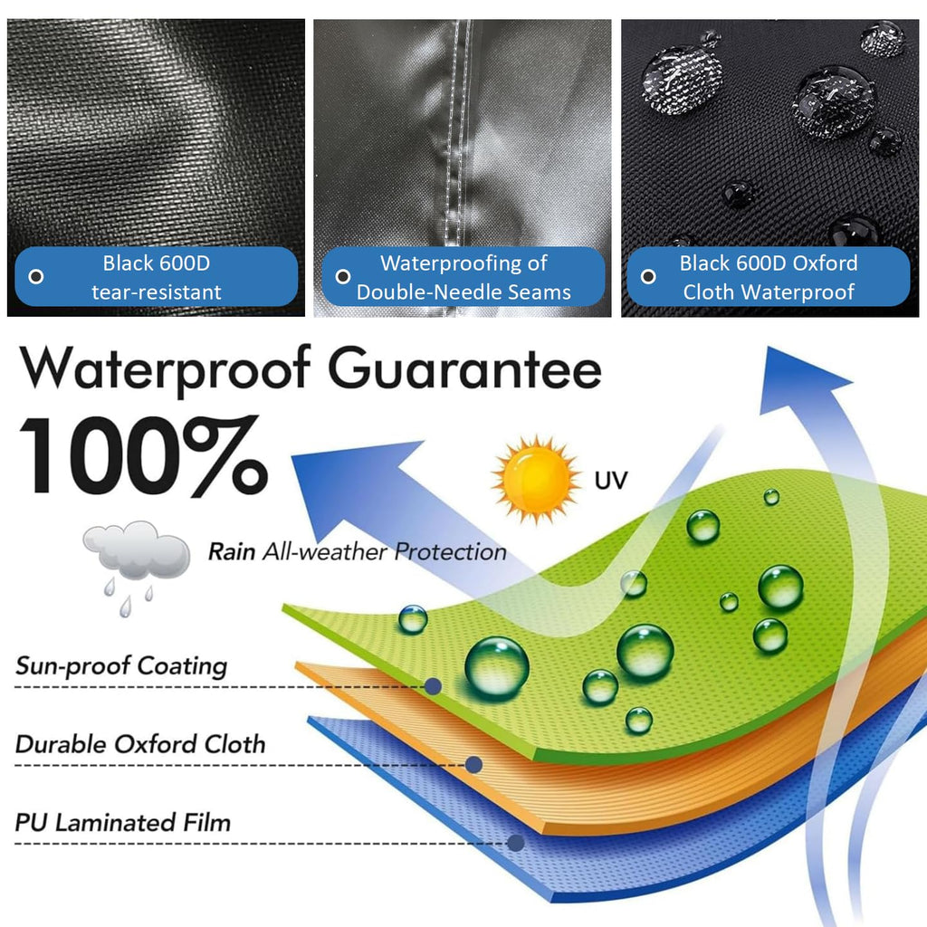 600D Waterproof Oxford Fabric Kennel Cover with Storage Bag L982538