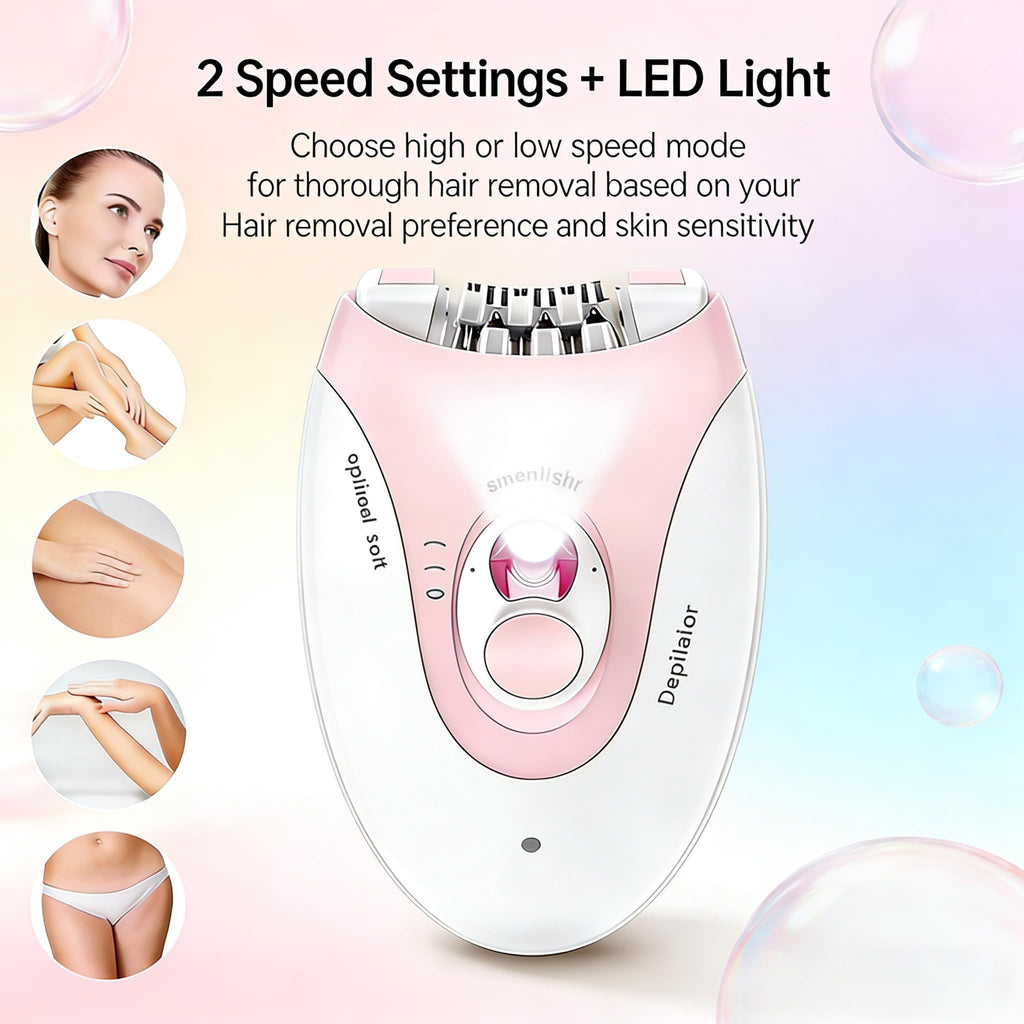 Rechargeable 2 Speed Epilator with LED Light & 36 Tweezers N330759