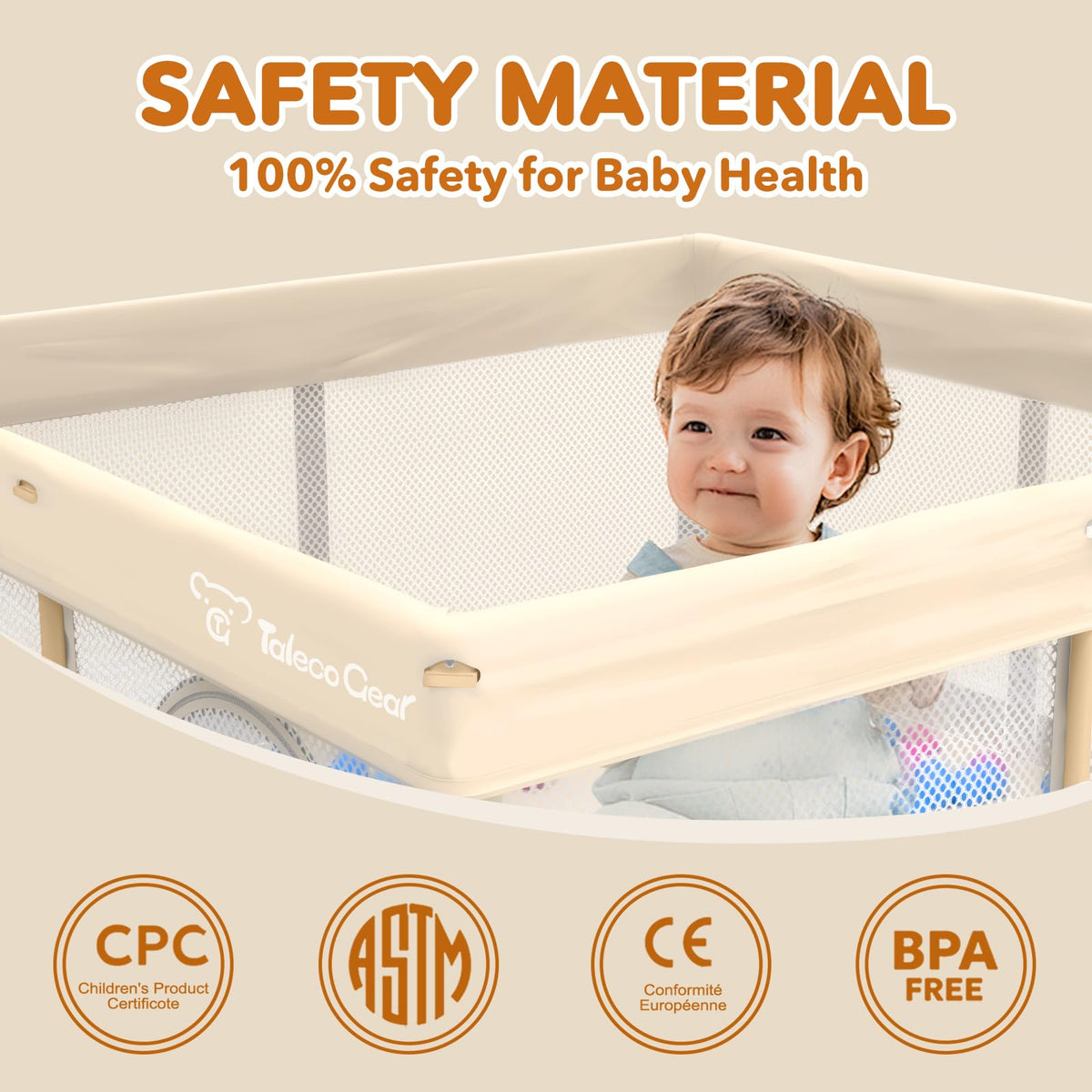 Foldable Baby Playpen 50x50 Inch B846378
