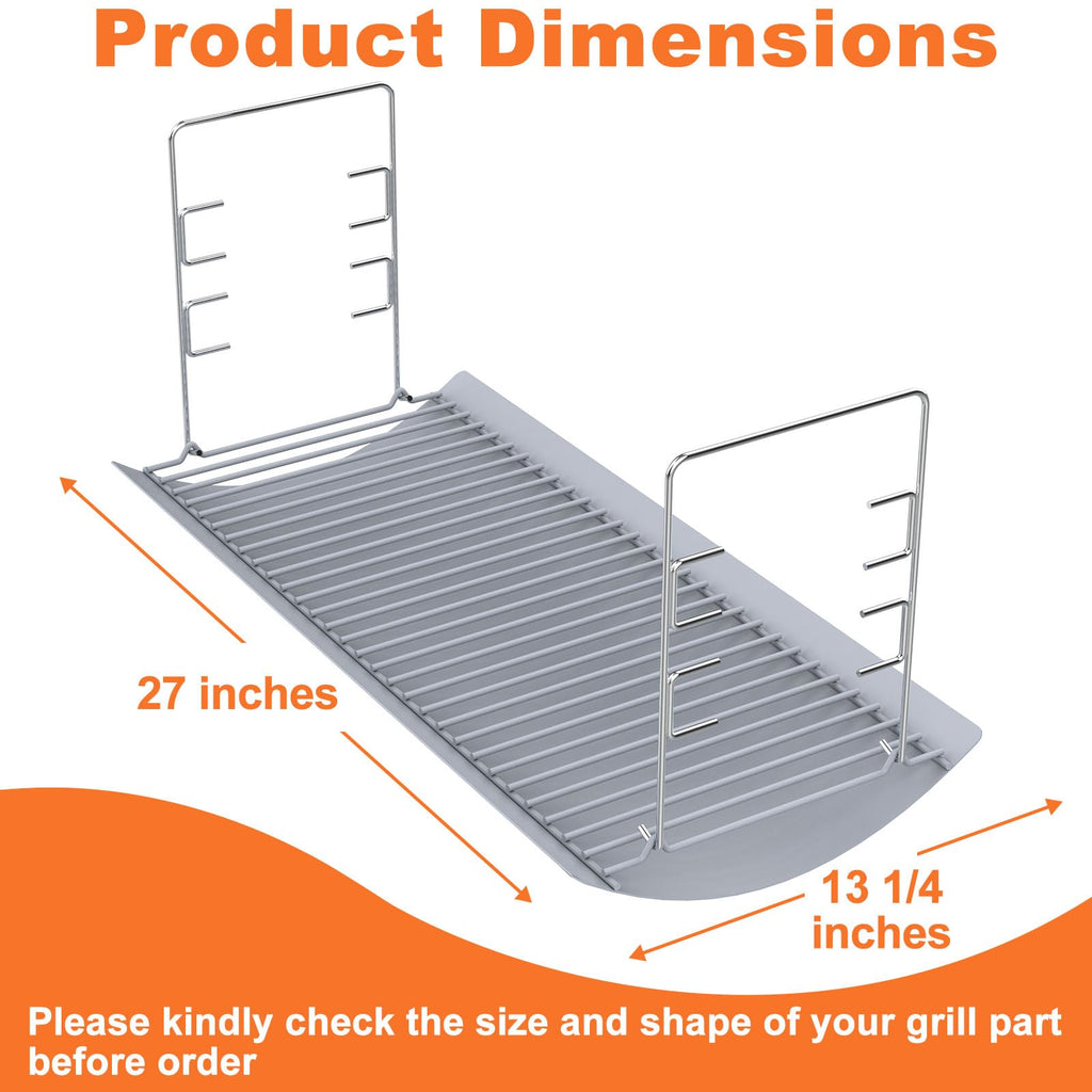 27 Inch Ash Pan Replacement with 2pcs Fire Grate Hangers L435294