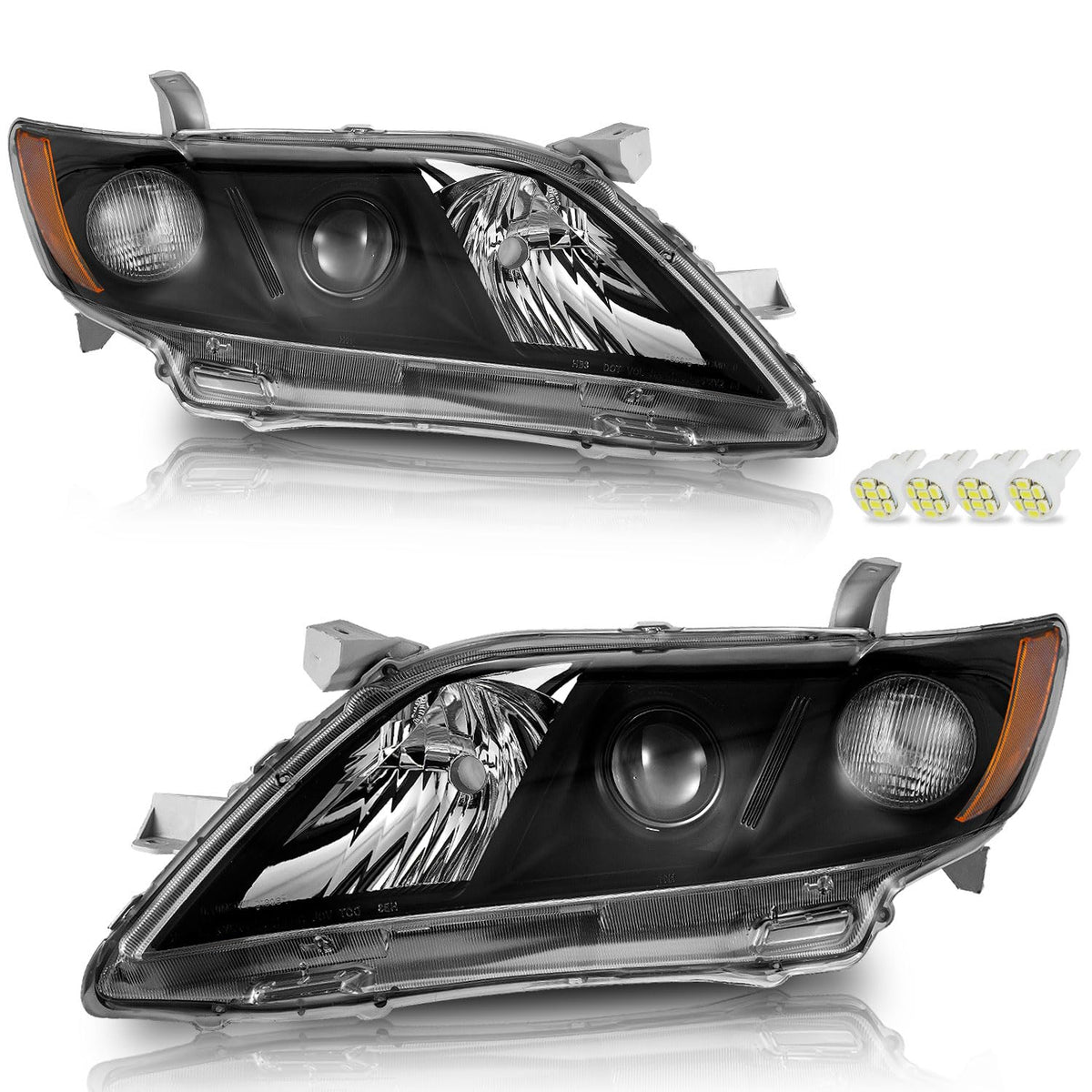 Anti-Fogging Headlights Assembly with LED Parking Light Bulbs 4 Pack P508711