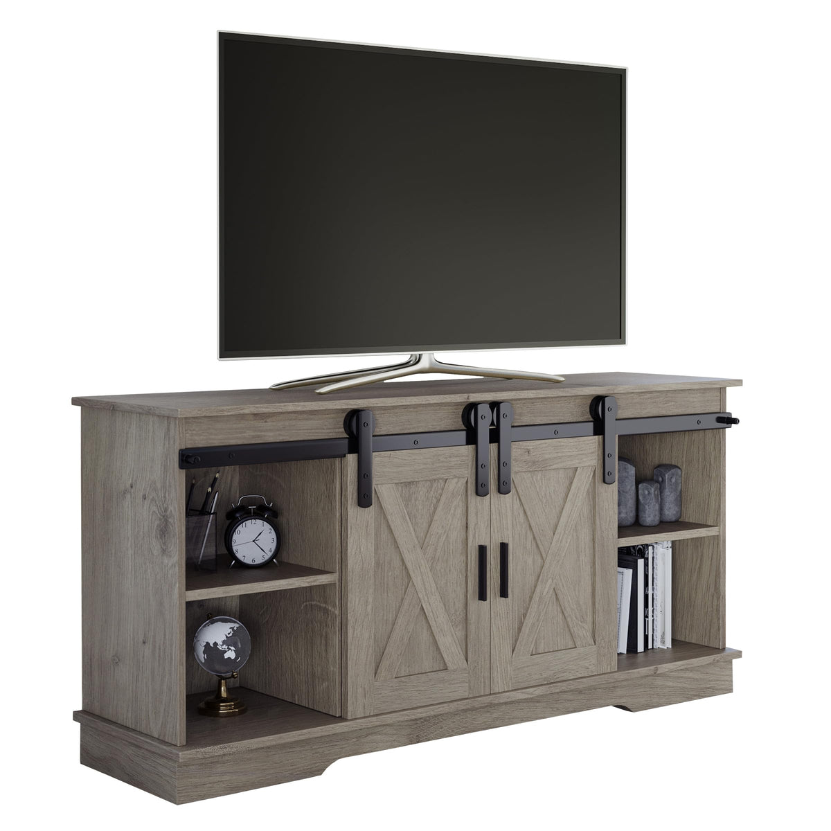 65-Inch TV Stand with Sliding Barn Doors G198