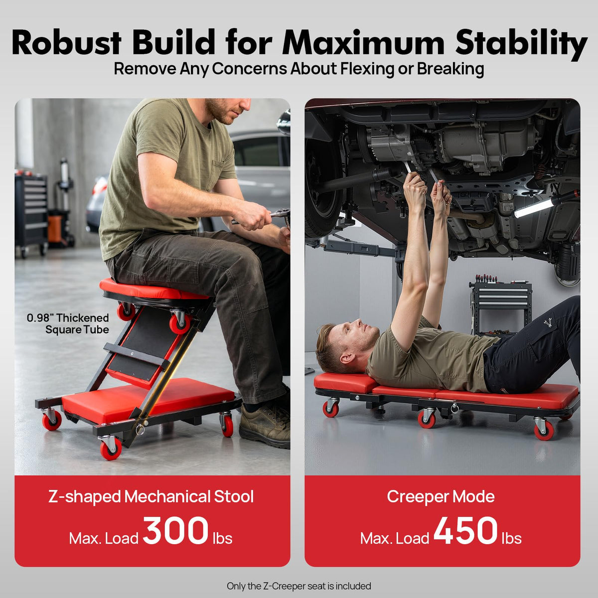Heavy Duty 2 in 1 Z Creeper Seat D288873