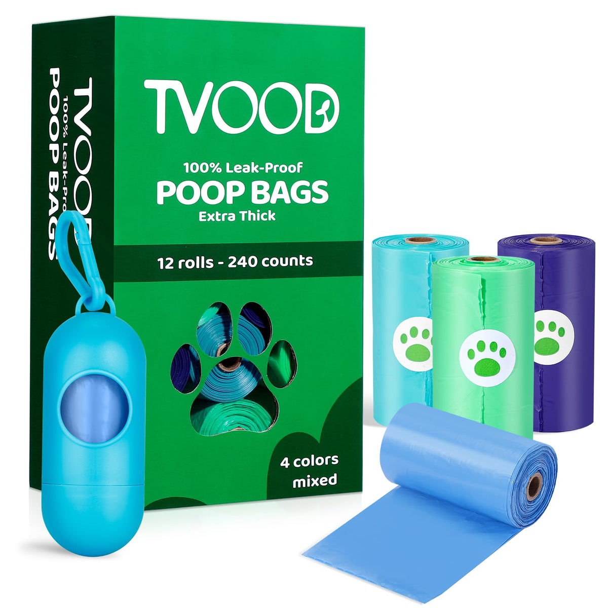 Dog Poop Bags Rolls 240 Count Leakproof J5745