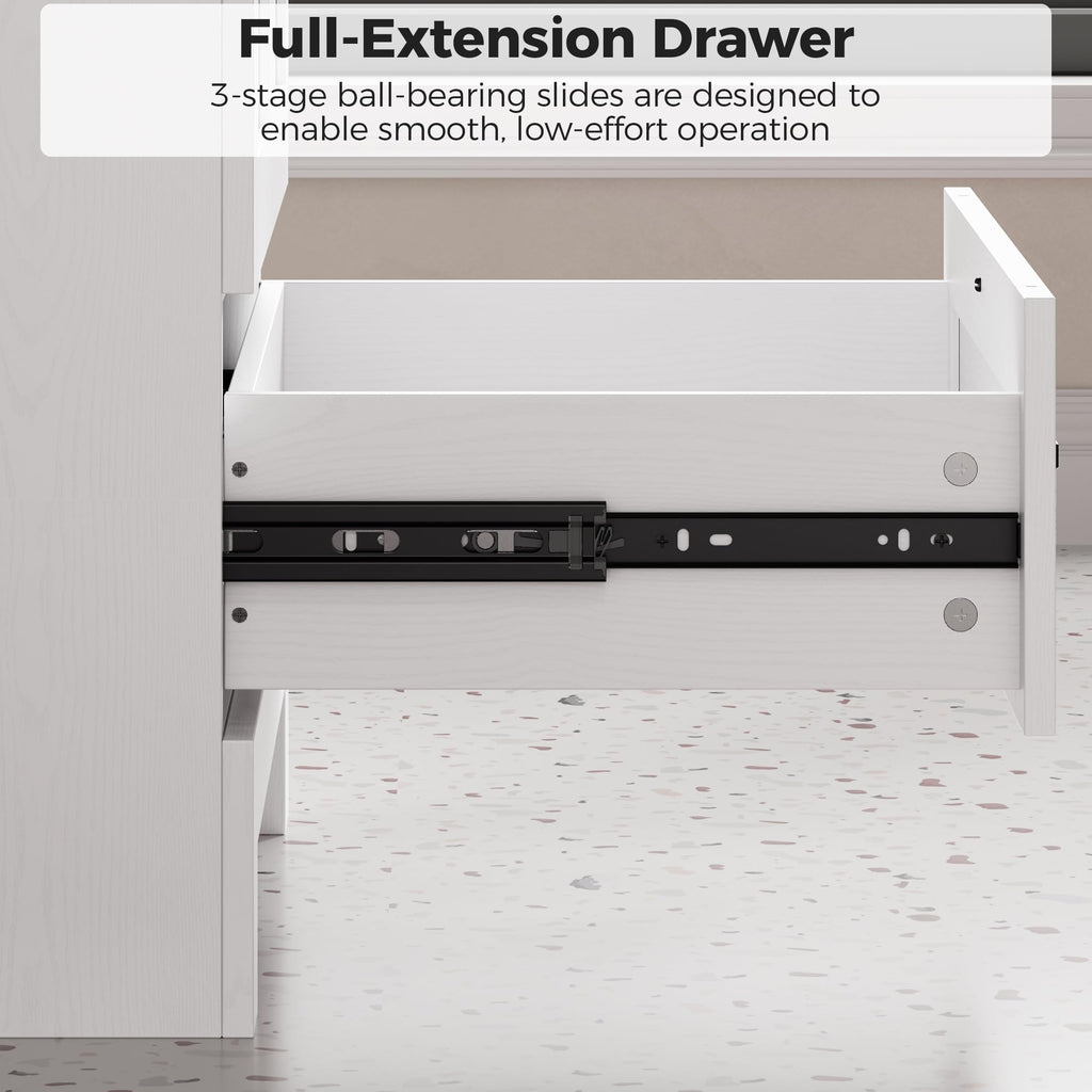 24" White Bathroom Vanity with Sink V433