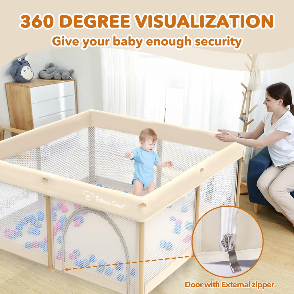 Foldable Baby Playpen 50x50 Inch B846378