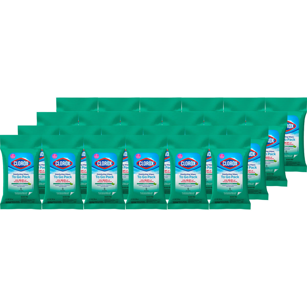 Bleach Free Fresh Scent Disinfecting Wipes 9 Count Pack of 24 Z426