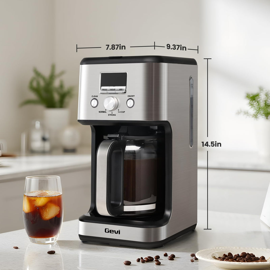 14 Cup Programmable Drip Coffee Maker with Glass Carafe J347