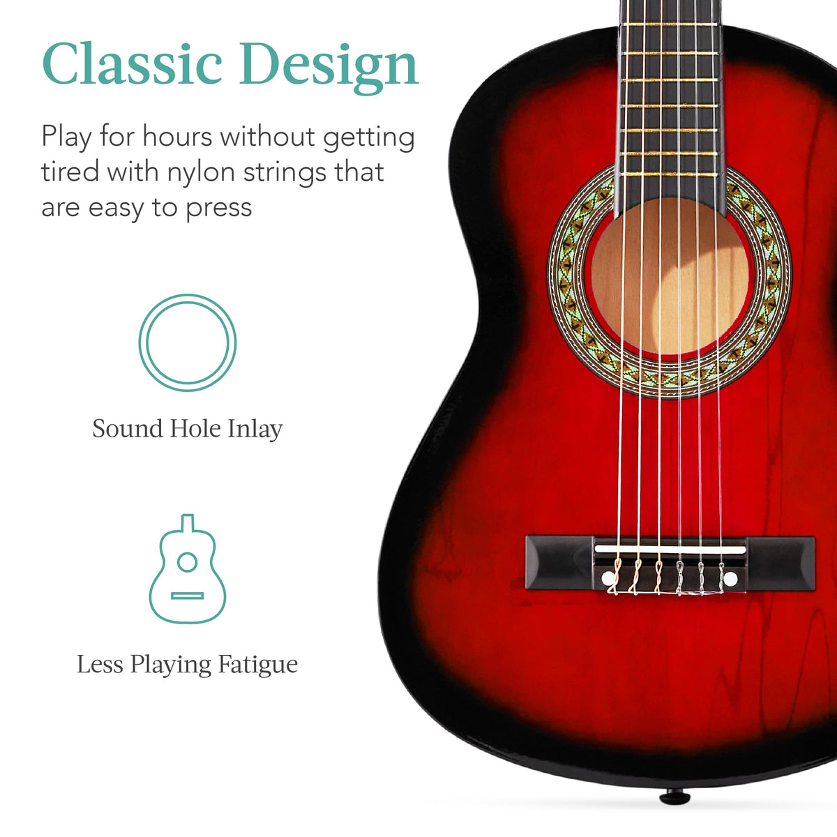 30in Kids Acoustic Guitar Starter Kit with Case I4222