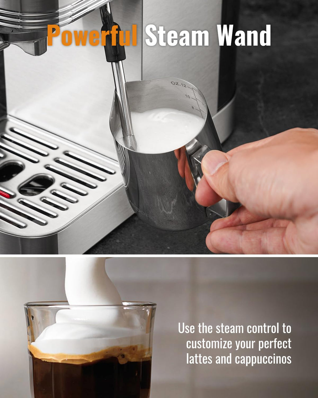 20 Bar Espresso Machine with Milk Frother and Touchscreen B851