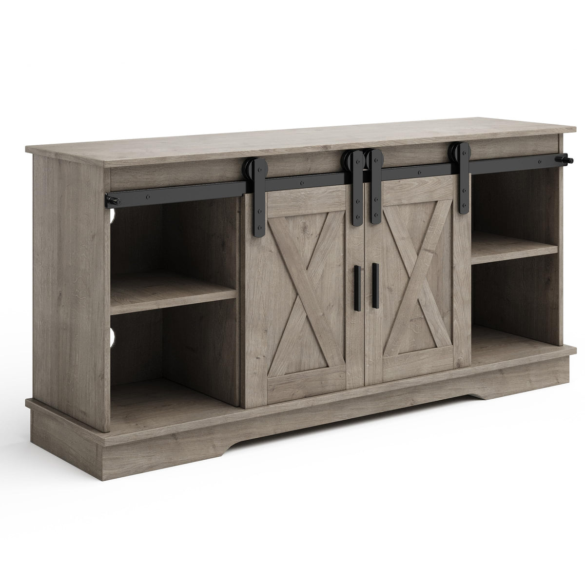 65-Inch TV Stand with Sliding Barn Doors G198