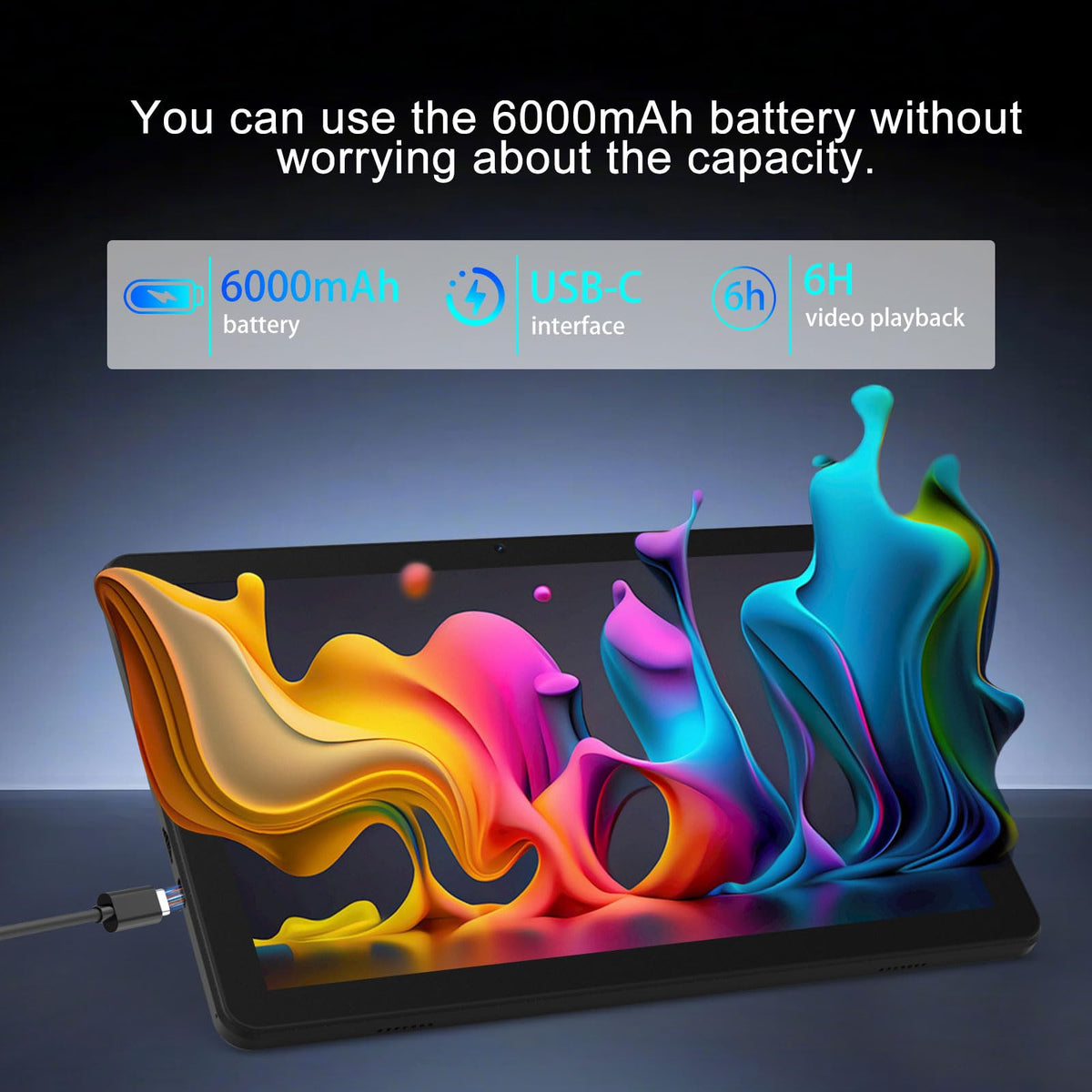 10 inch Tablet 20GB RAM 128GB ROM Octa-Core with Case and Stylus Black Y206