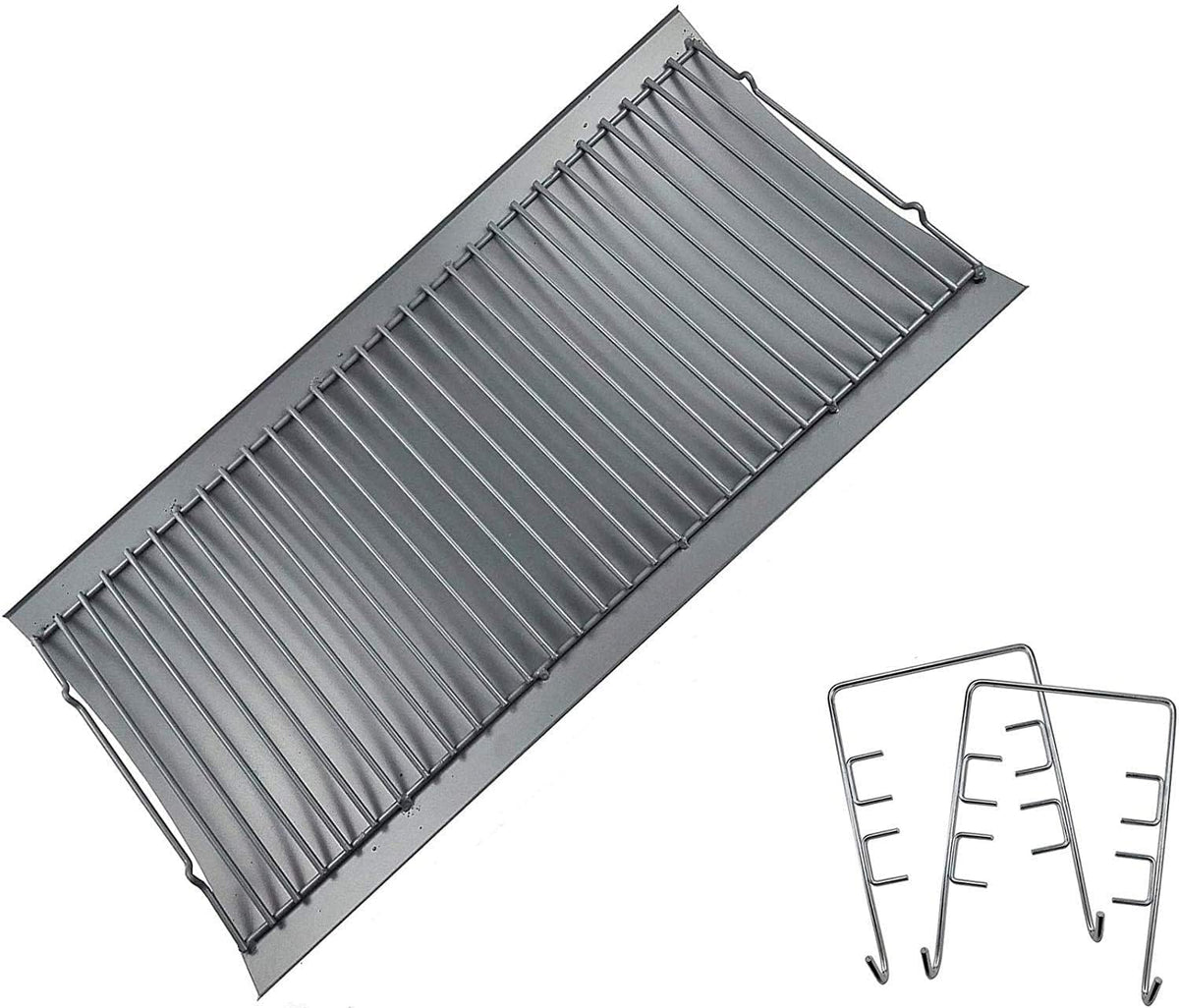 27 Inch Ash Pan Replacement with 2pcs Fire Grate Hangers L435294