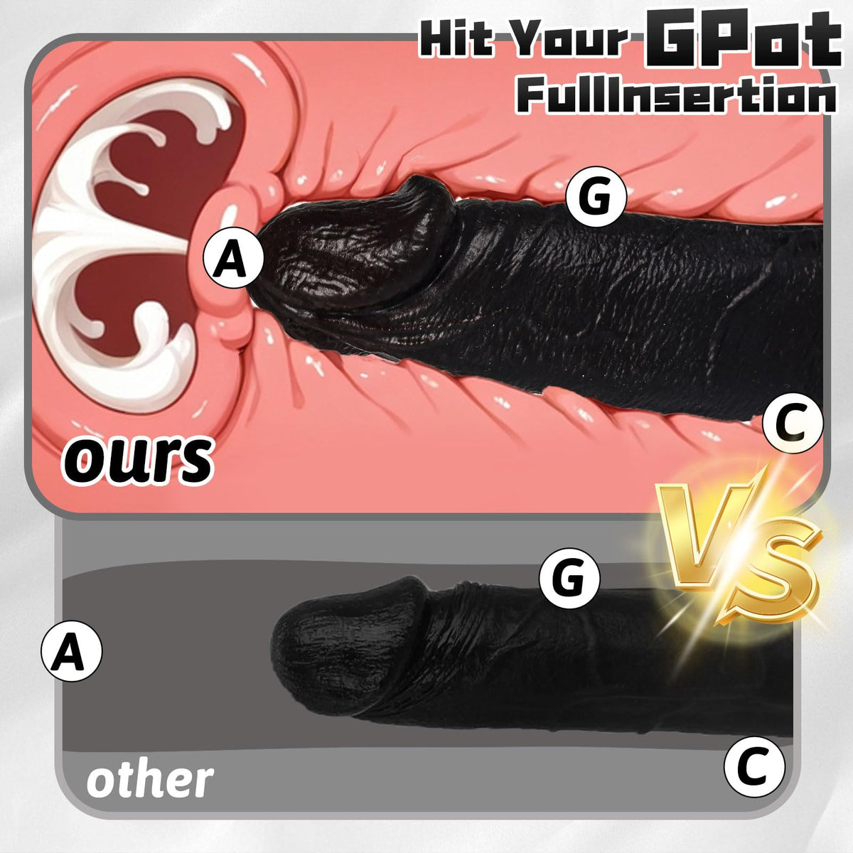 Black Realistic Silicone Dildo with Suction Cup F916