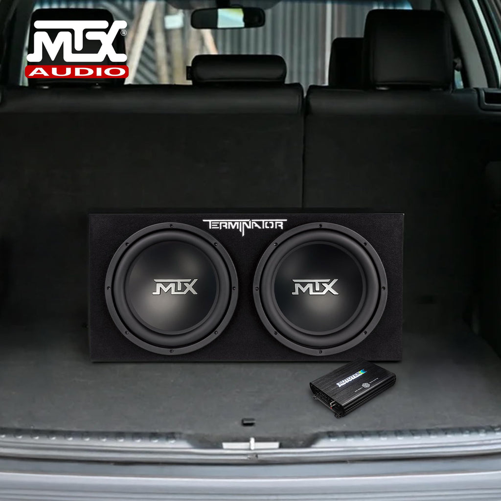 Dual 12" Subwoofer Box, Mono Amp, & Wiring Kit X666374