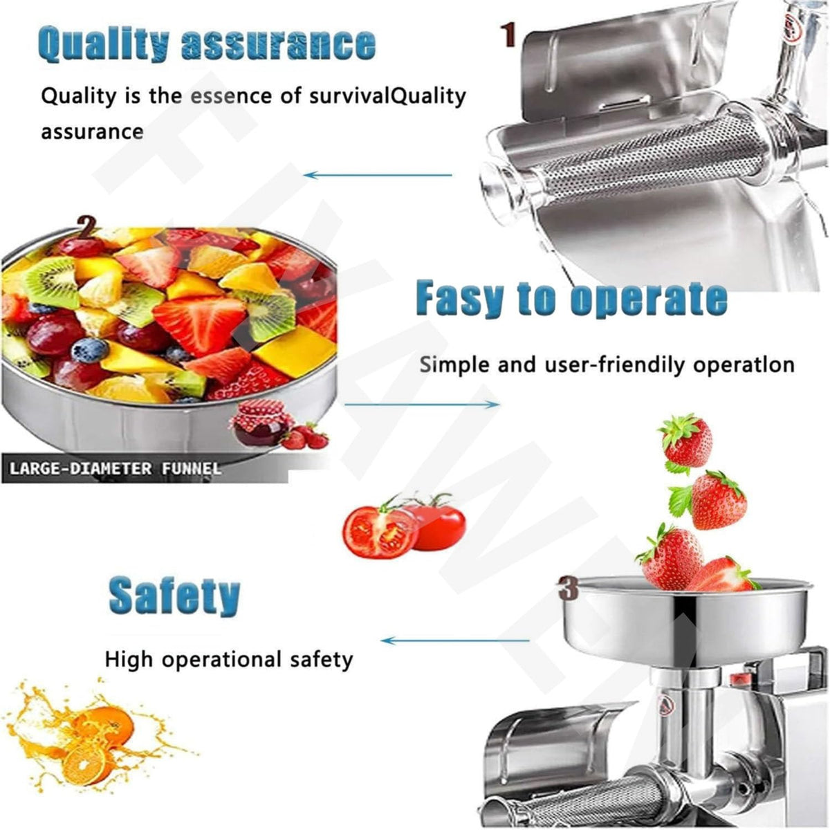 450w Stainless Steel Electric Tomato Strainer Machine W16402
