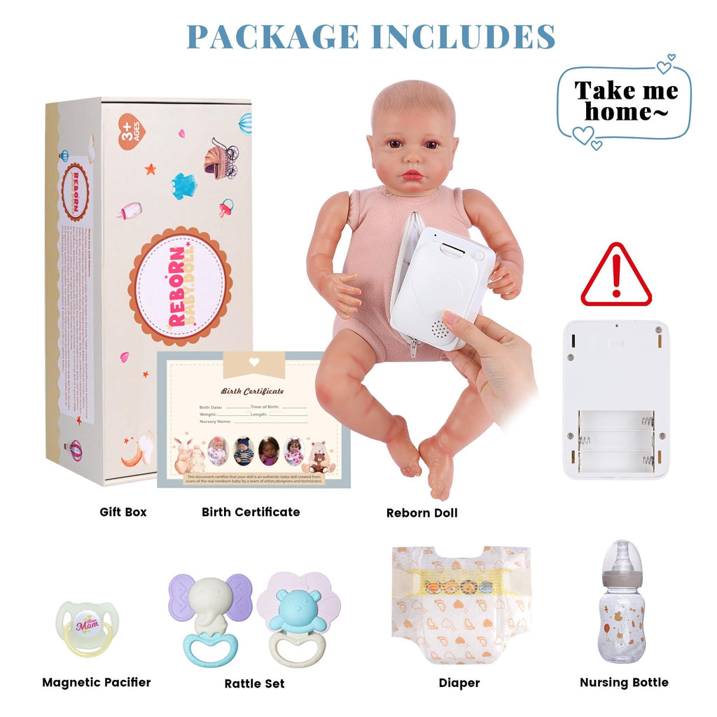 Reborn Baby Dolls with Breathing, Heartbeat, Coos & Conversation T101