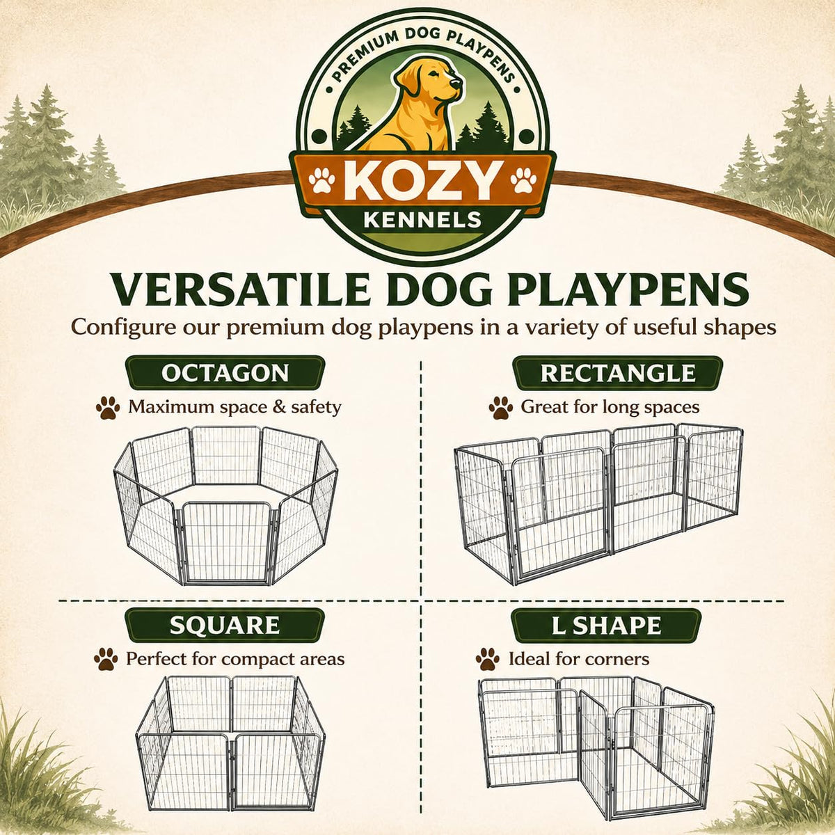 40 inch 16 Panels Portable Heavy Duty Metal Dog Playpen I503327