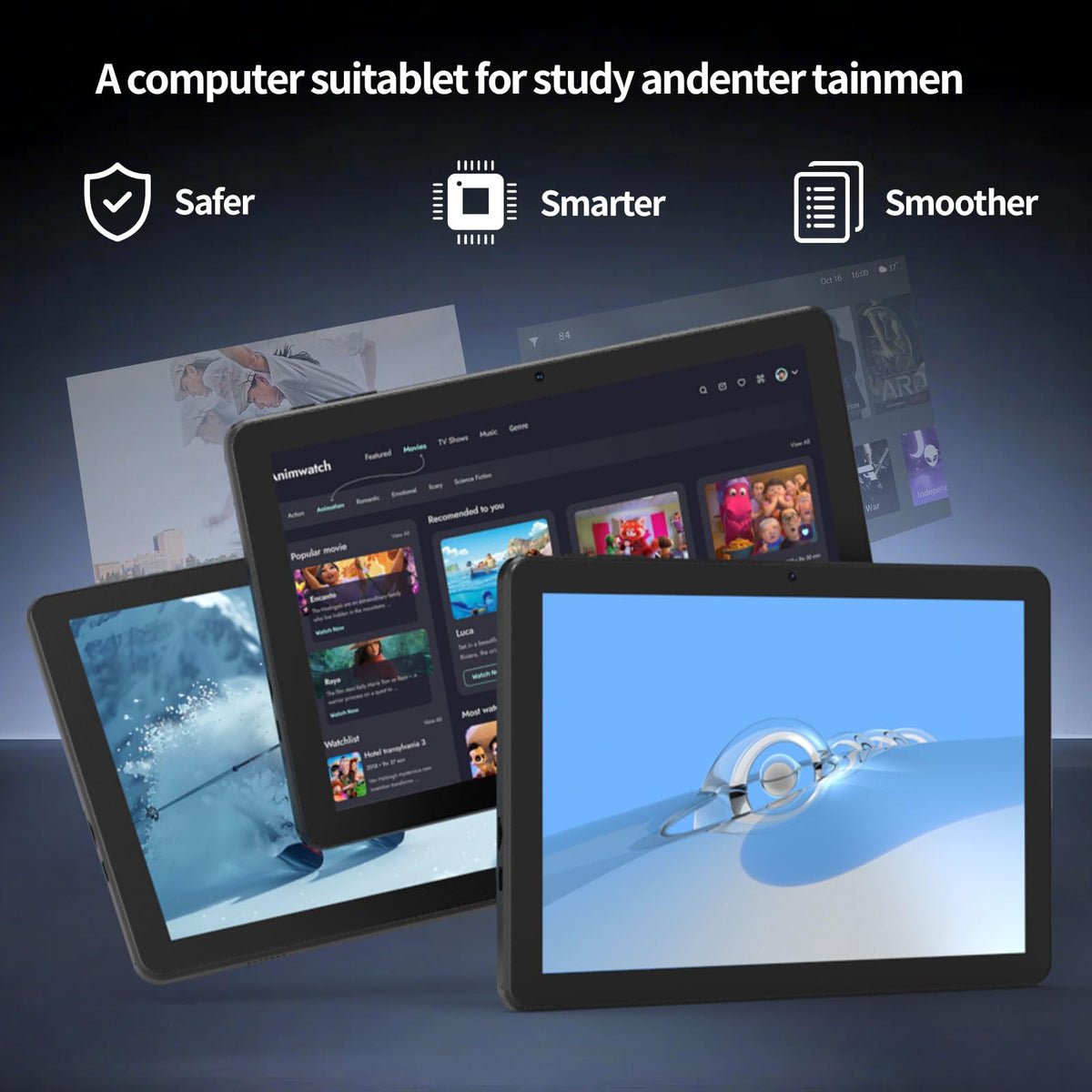 10 inch Tablet 20GB RAM 128GB ROM Octa-Core with Case and Stylus Black Y206