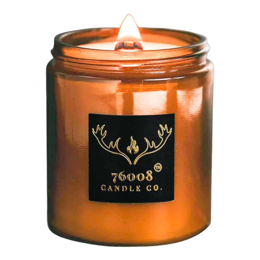 Leather & Whiskey Scented 16 oz Soy Wax Candle E78893